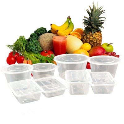 Disposable Plastic PP Round Food Salad Lunch Box Container Bowl microwave food packs disposable plastic container